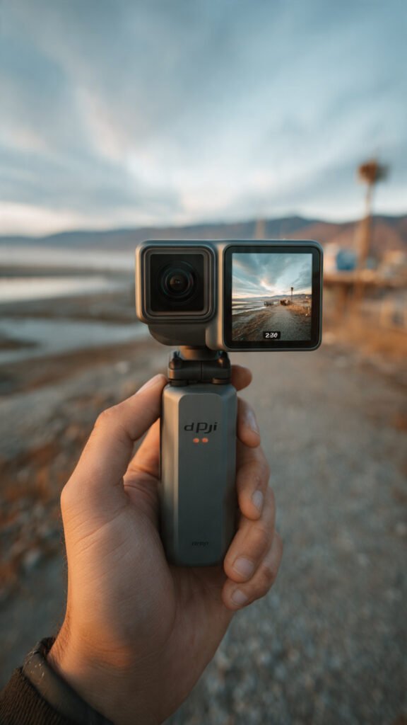 DJI Osmo Pocket 3 vlogging camera with 1-inch CMOS sensor, 3-axis gimbal stabilization and rotatable touchscreen