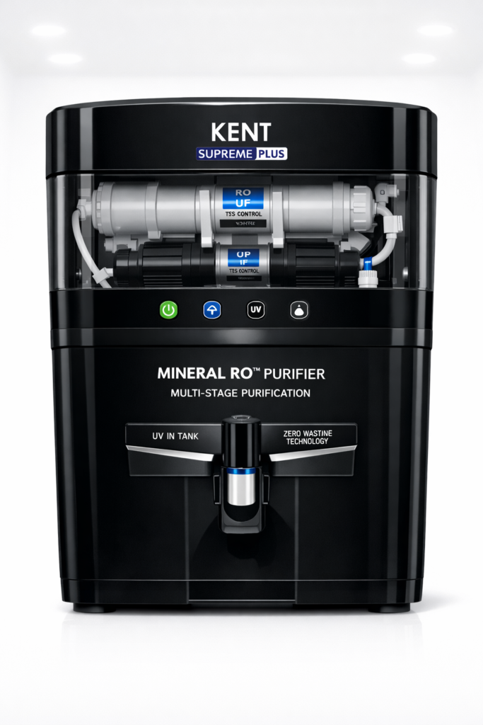 KENT Supreme Plus Alkaline Copper RO Water Purifier Black