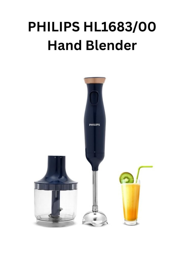 Philips HL1683 Hand Blender 300W with steel arm and chopper attachment