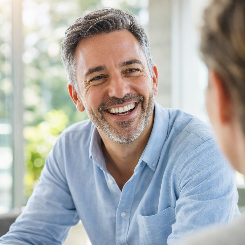 Person experiencing improved hearing
