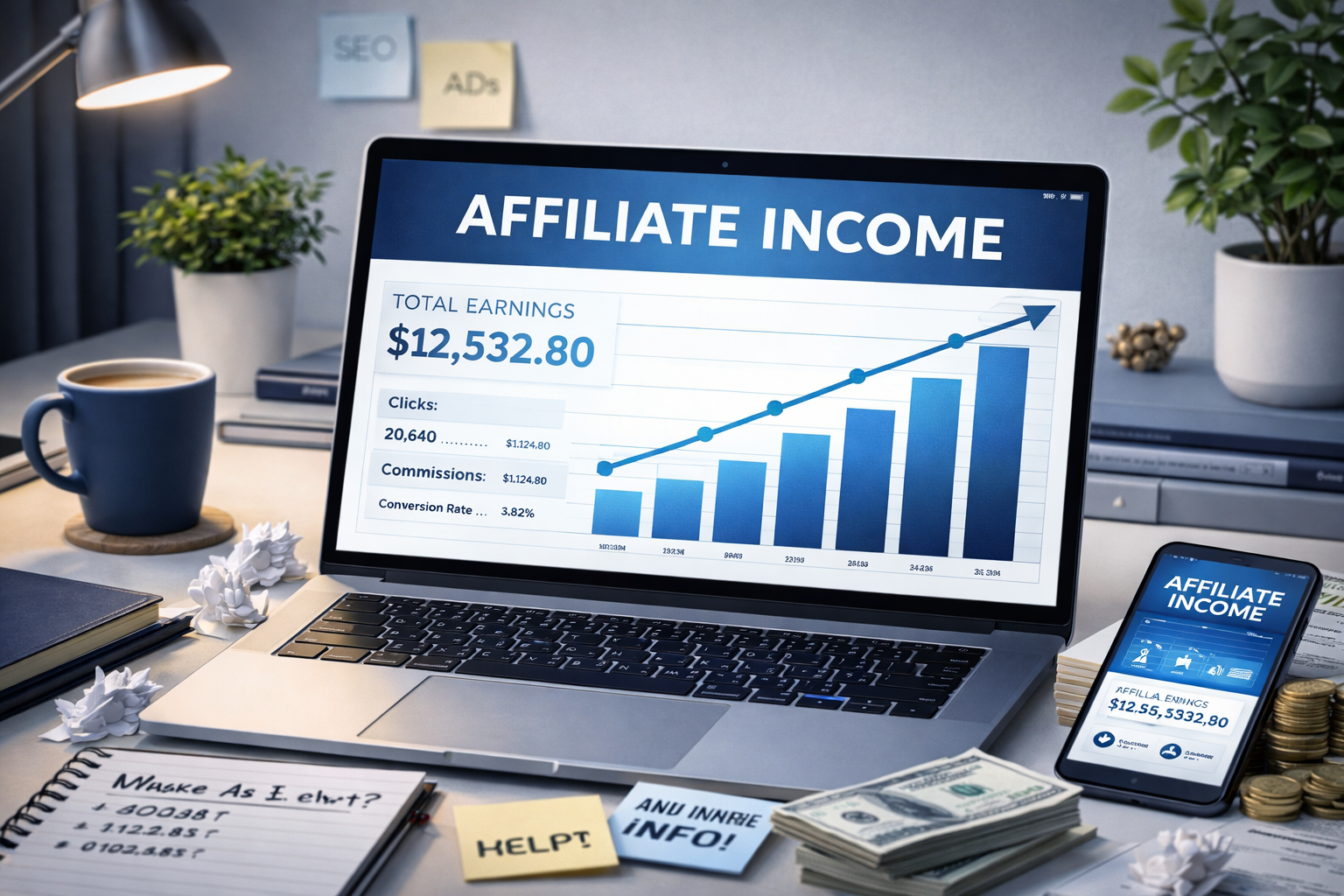 affiliate marketing income chart
