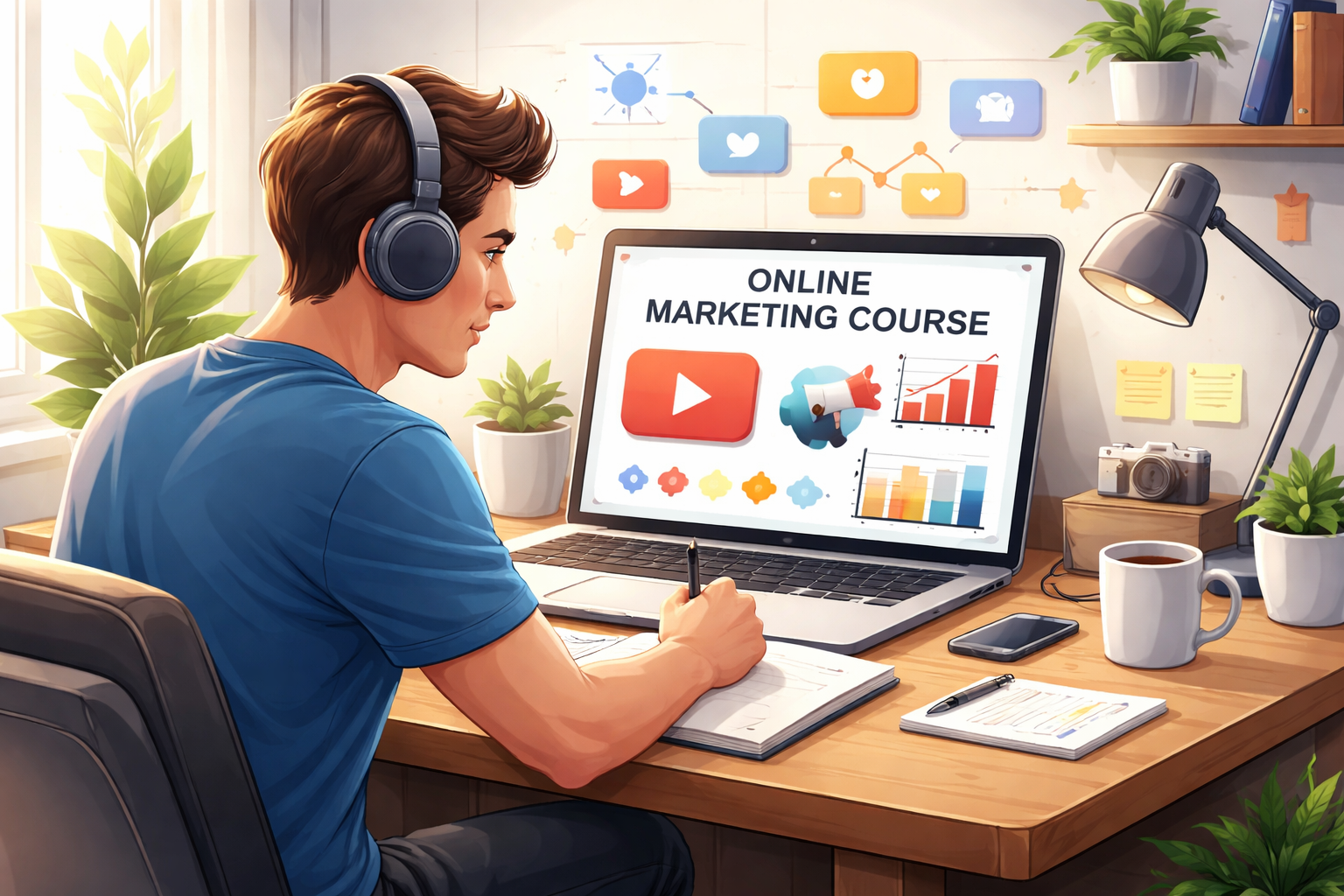 Online Marketing Course Learning at Home