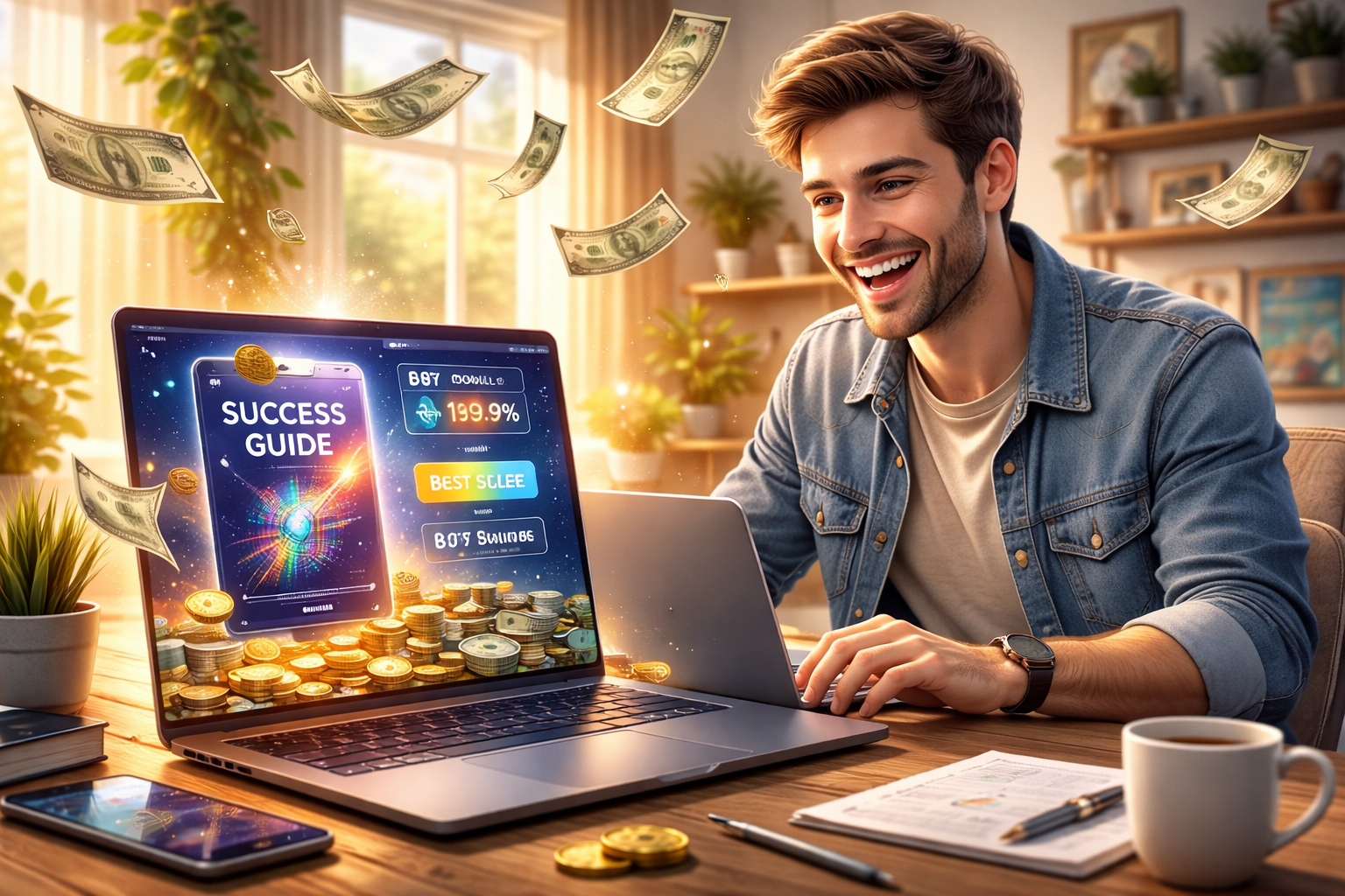 Zynzo AI: Make Money in Minutes? 2 Freelancer Selling Digital eBook Online – Earn Money Concept