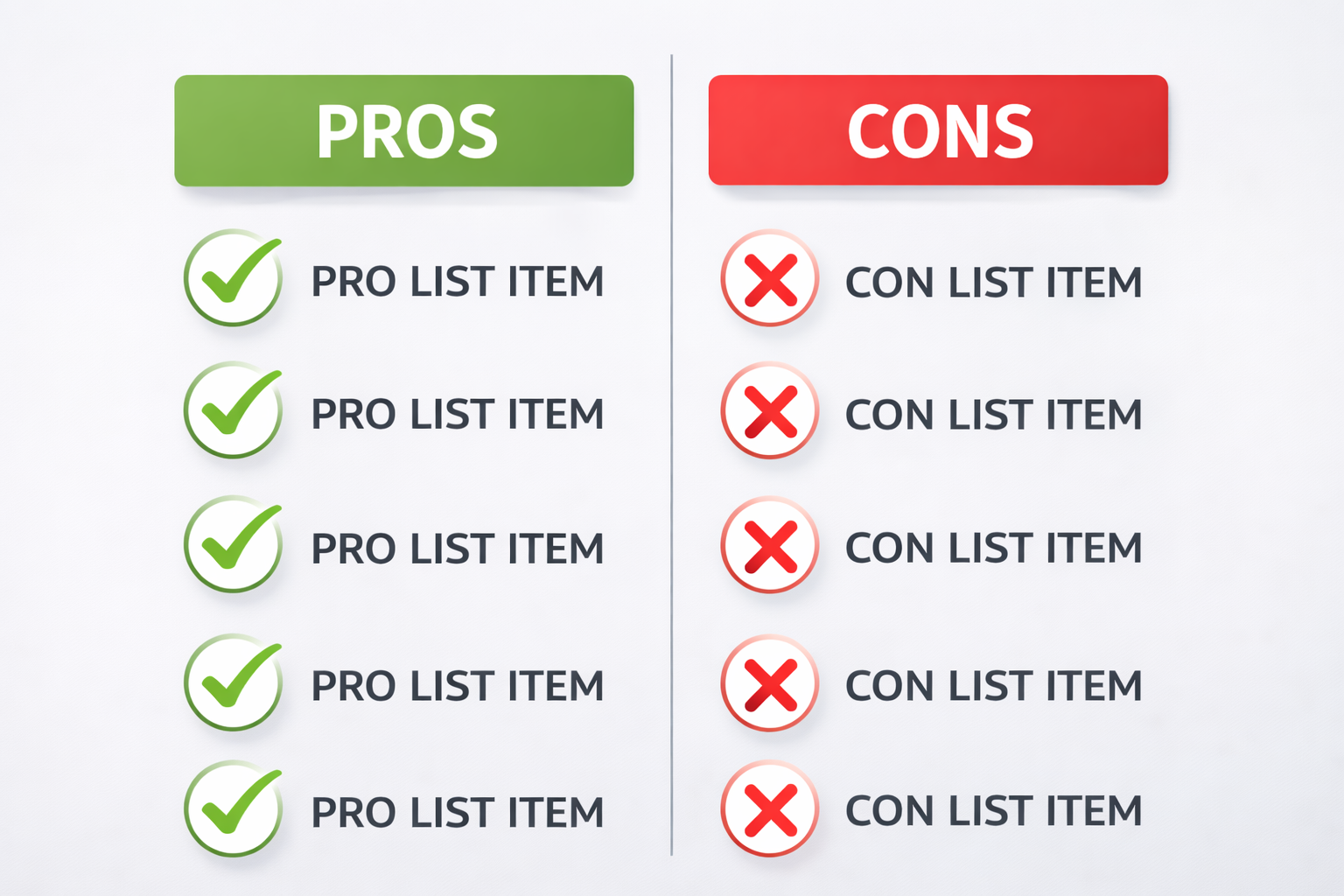 Pros and Cons Checklist Infographic Design
